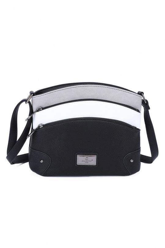 A tracolla Borse Black/grey GALLANTRY - CHIC AMINI M-9263-3 Efashion Paris