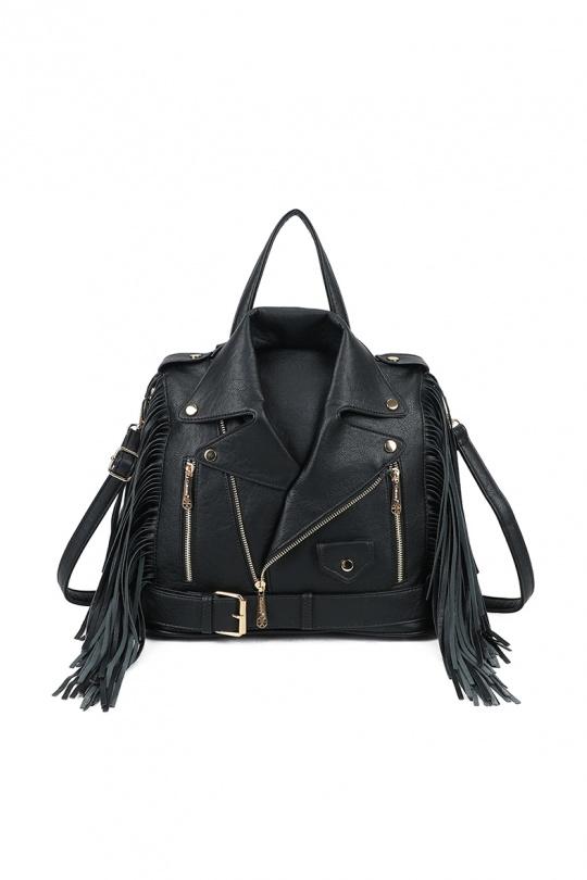 Sac à dos Maroquinerie Noir GALLANTRY - CHIC AMINI G-7498-1 Efashion Paris