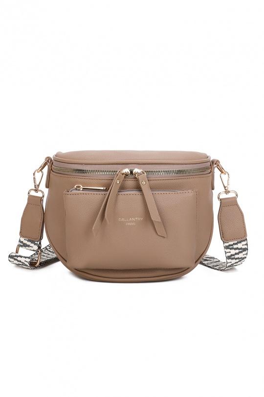 Sacs bananes Maroquinerie Taupe foncé GALLANTRY - CHIC AMINI Z-83047 Efashion Paris
