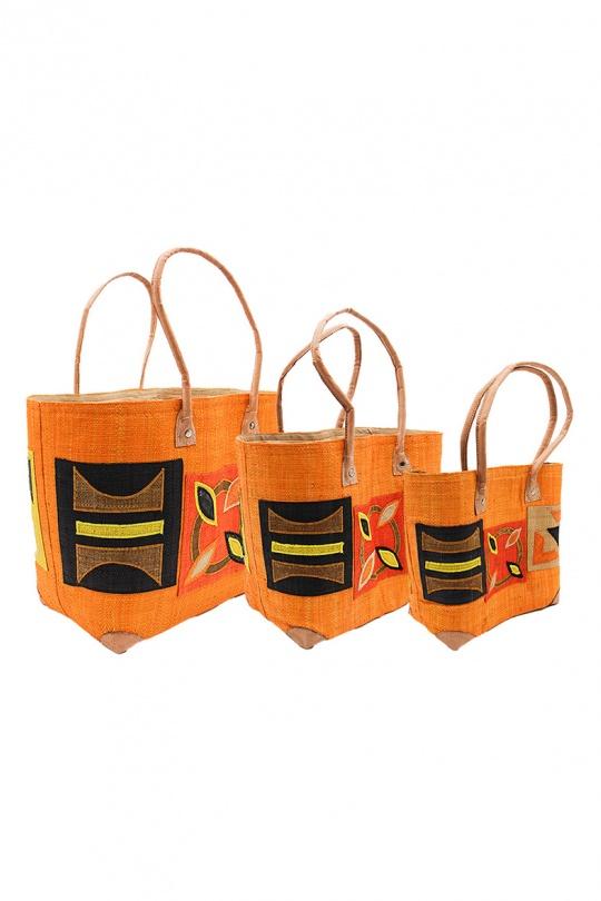 Cabas Maroquinerie Orange GALLANTRY - CHIC AMINI PM-2219-SERIE Efashion Paris