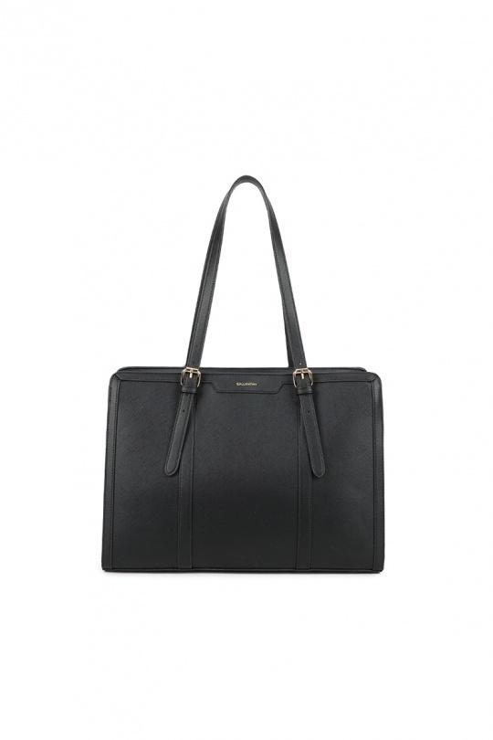 Cabas Maroquinerie Noir GALLANTRY - CHIC AMINI A-9125 Efashion Paris
