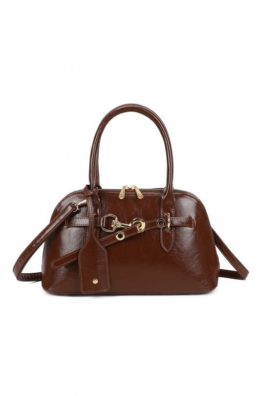 Handbags Bags Dark brown GALLANTRY - CHIC AMINI KJ-62066 Efashion Paris