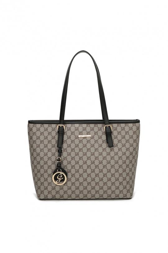 Shoppers Borse Taupe/black GALLANTRY - CHIC AMINI G-9227-18A Efashion Paris