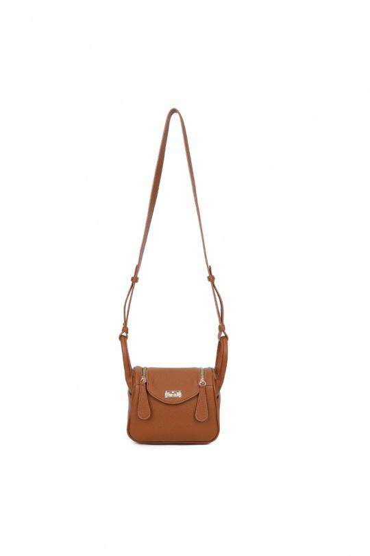 A tracolla Borse Dark brown GALLANTRY - CHIC AMINI R-2001 Efashion Paris