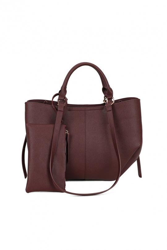 Tote bags Bags Burgundy GALLANTRY - CHIC AMINI R-1996-4A Efashion Paris
