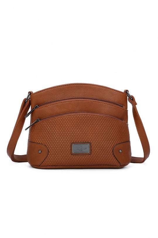 A tracolla Borse Dark brown GALLANTRY - CHIC AMINI M-9263-5 Efashion Paris