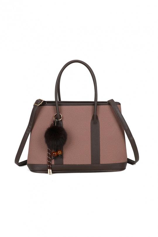 Borse a mano Borse Brown/black GALLANTRY - CHIC AMINI M-9447 Efashion Paris