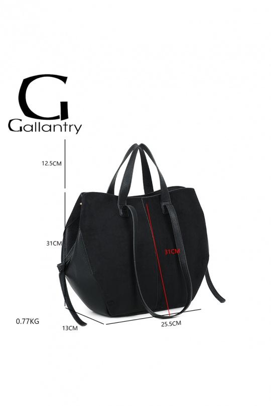 Cabas Maroquinerie Marron foncé GALLANTRY - CHIC AMINI R-1996-1 Efashion Paris