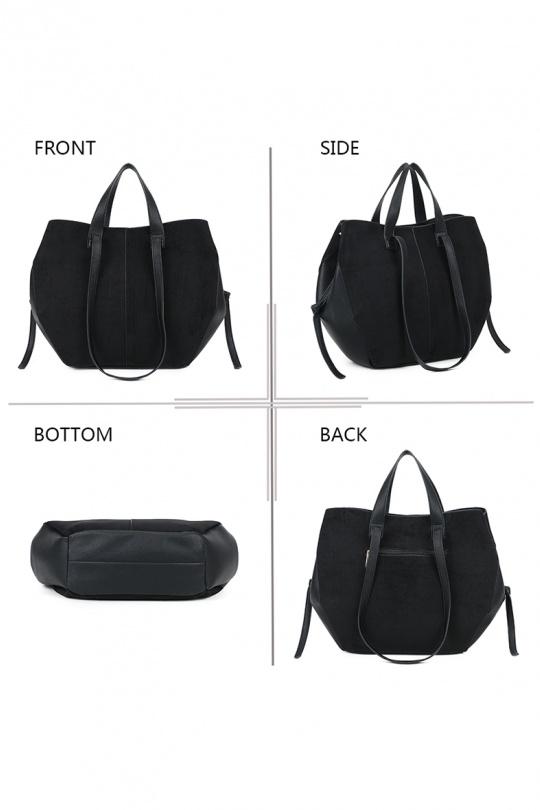 Cabas Maroquinerie Marron foncé GALLANTRY - CHIC AMINI R-1996-1 Efashion Paris