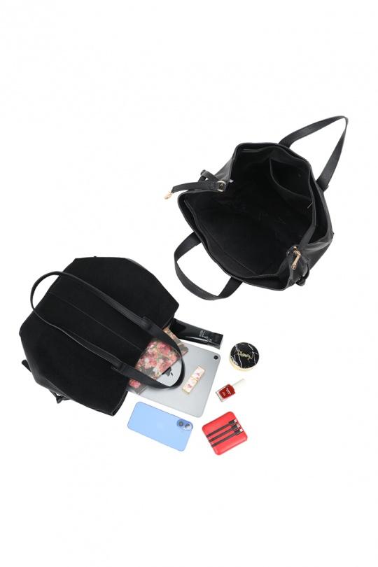 Cabas Maroquinerie Marron foncé GALLANTRY - CHIC AMINI R-1996-1 Efashion Paris