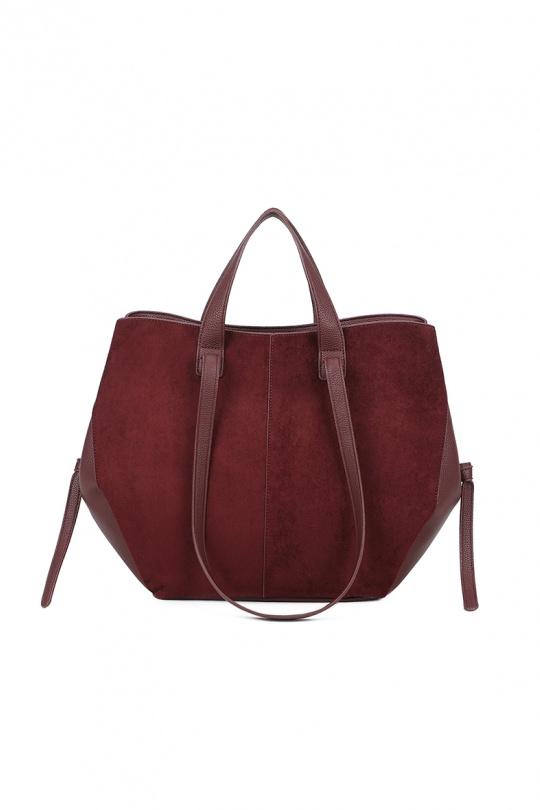 Cabas Maroquinerie Marron foncé GALLANTRY - CHIC AMINI R-1996-1 Efashion Paris