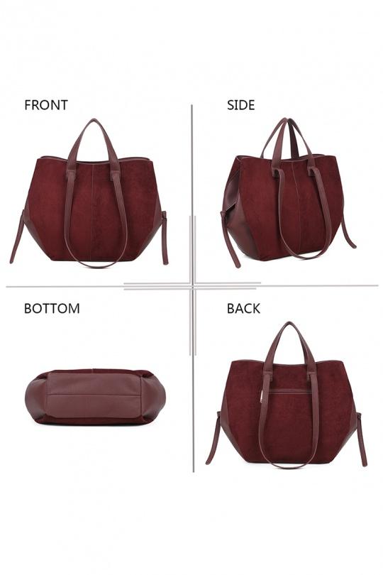 Cabas Maroquinerie Marron foncé GALLANTRY - CHIC AMINI R-1996-1 Efashion Paris