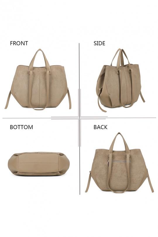 Cabas Maroquinerie Marron foncé GALLANTRY - CHIC AMINI R-1996-1 Efashion Paris