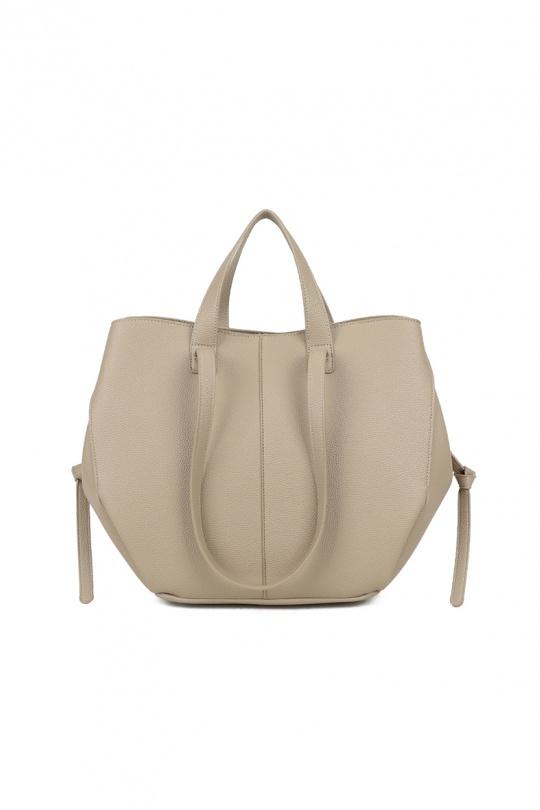 Cabas Maroquinerie Taupe GALLANTRY - CHIC AMINI R-1996-2 Efashion Paris