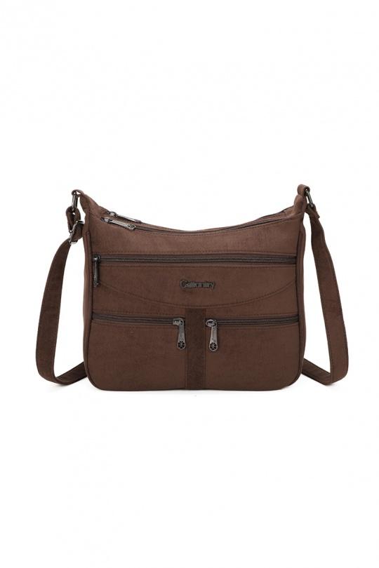 A tracolla Borse Brown GALLANTRY - CHIC AMINI Z-83001-3 Efashion Paris