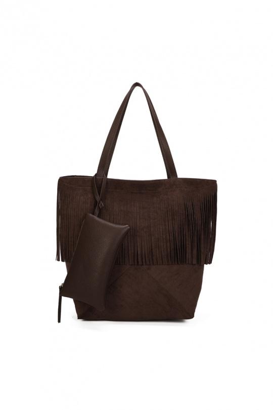 Shoppers Borse Coffee GALLANTRY - CHIC AMINI M-9452 Efashion Paris