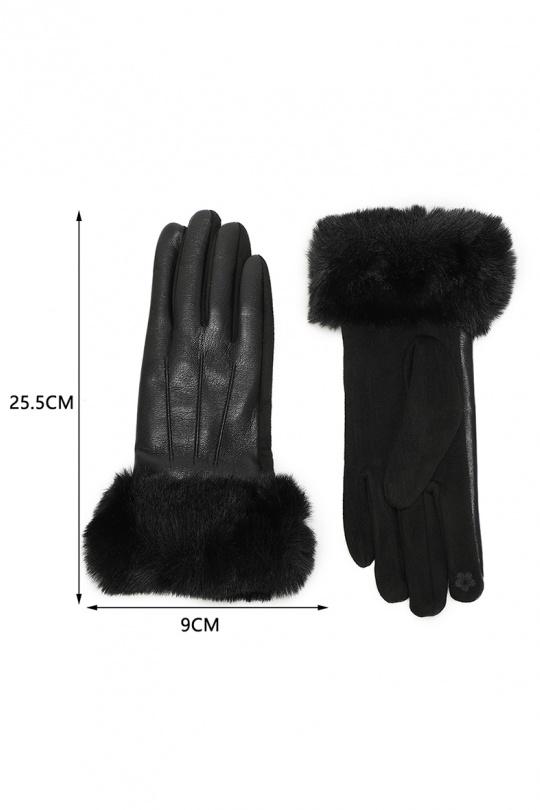 Gants Accessoires Noir GALLANTRY - CHIC AMINI JJ-77006_12P Efashion Paris