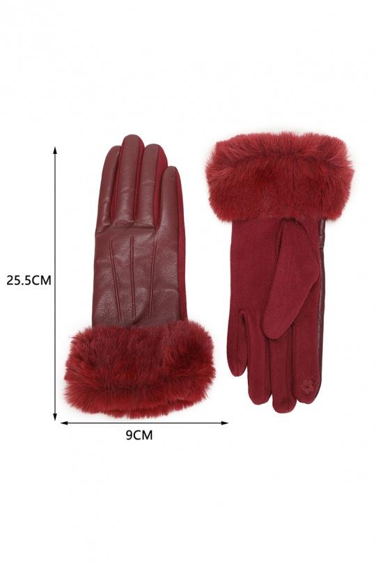 Gants Accessoires Bordeaux GALLANTRY - CHIC AMINI JJ-77006_12P Efashion Paris
