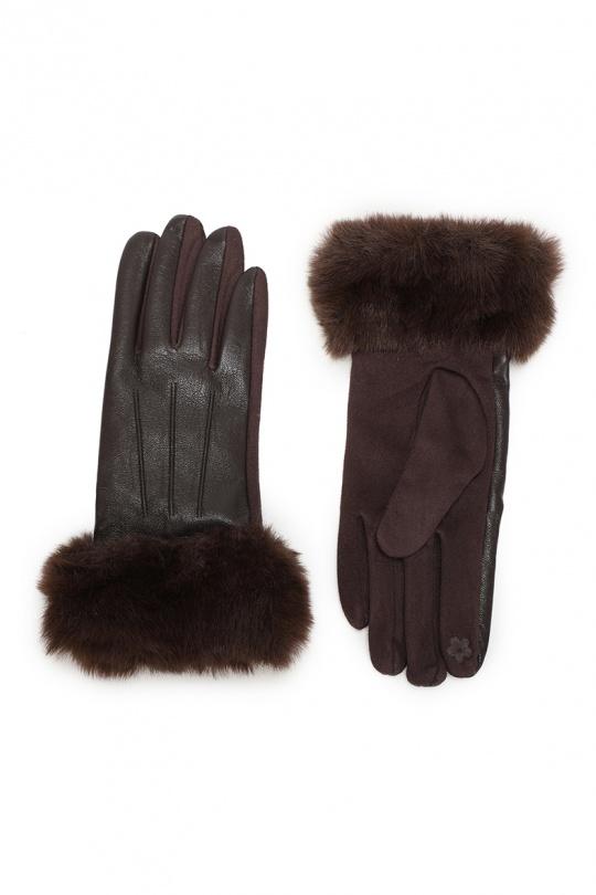 Gants Accessoires Café GALLANTRY - CHIC AMINI JJ-77006_12P Efashion Paris