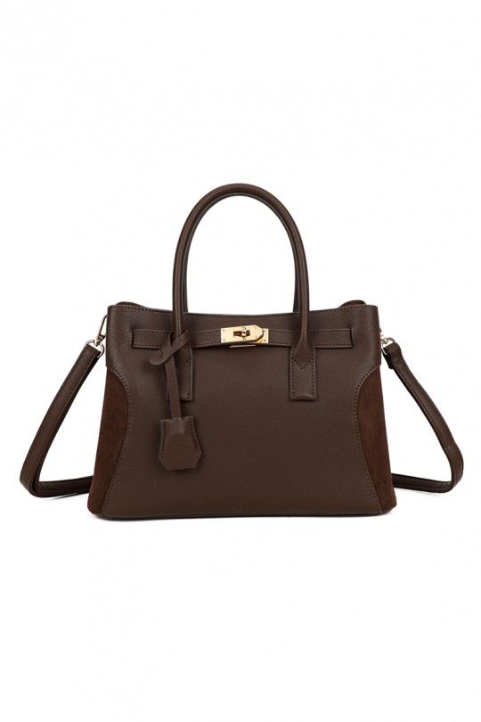 Borse a mano Borse Coffee GALLANTRY - CHIC AMINI KJ-62073-1 Efashion Paris