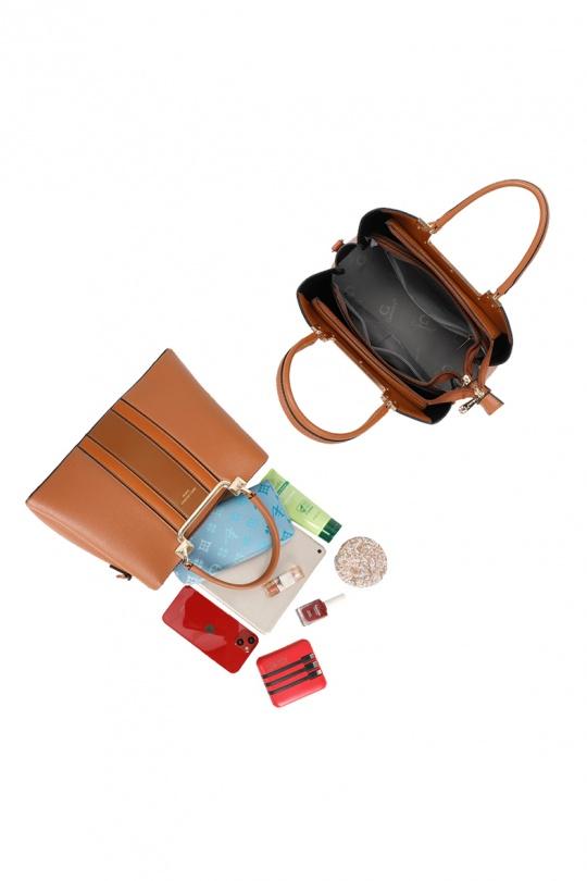 Sacs à main Maroquinerie Marron/Taupe GALLANTRY - CHIC AMINI DQ-8605-4 Efashion Paris