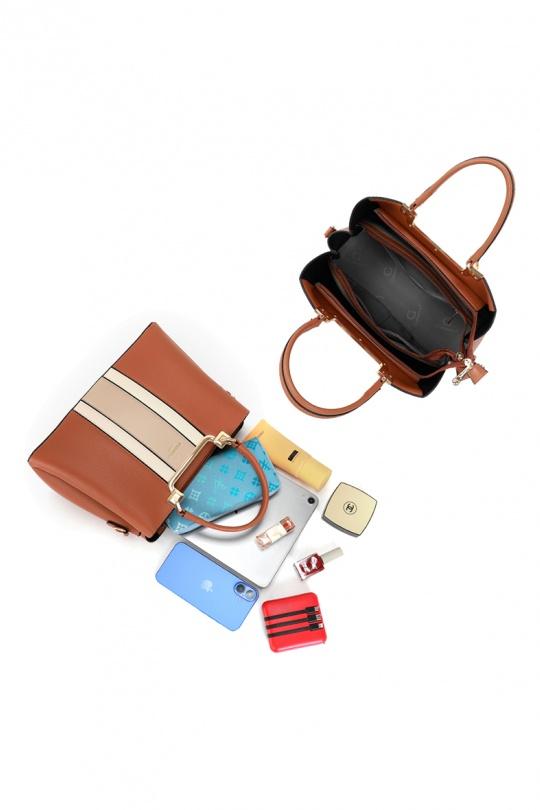 Sacs à main Maroquinerie Marron/Taupe GALLANTRY - CHIC AMINI DQ-8605-4 Efashion Paris