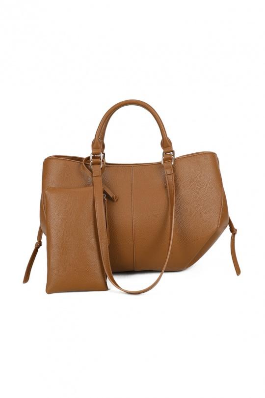 Cabas Maroquinerie Brun GALLANTRY - CHIC AMINI R-1996-6 Efashion Paris