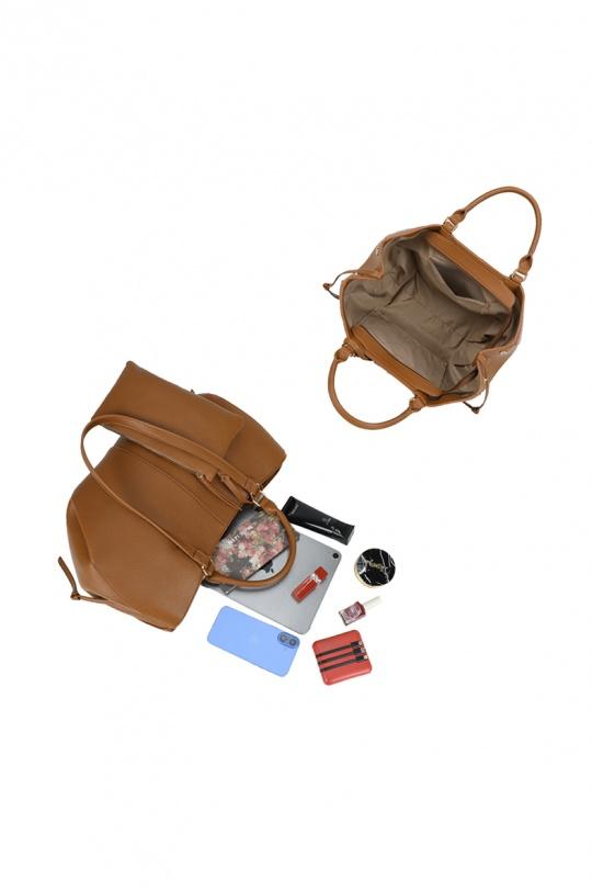 Tote bags Bags Brown GALLANTRY - CHIC AMINI R-1996-6 Efashion Paris