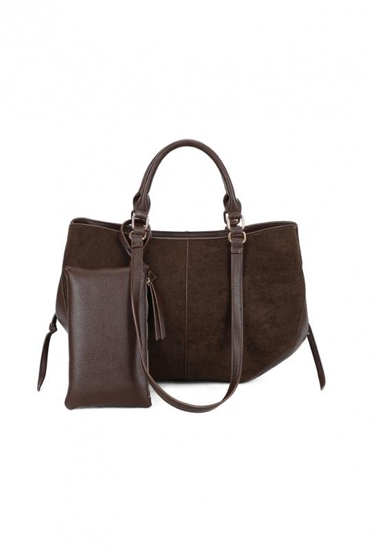 Cabas Maroquinerie Kaki GALLANTRY - CHIC AMINI R-1996-7 Efashion Paris