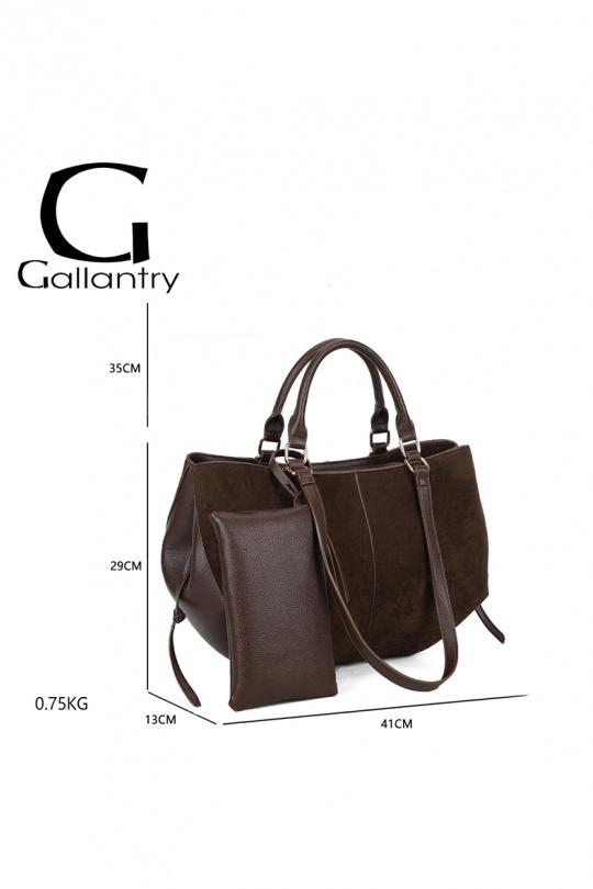 Tote bags Bags Khaki GALLANTRY - CHIC AMINI R-1996-7 Efashion Paris