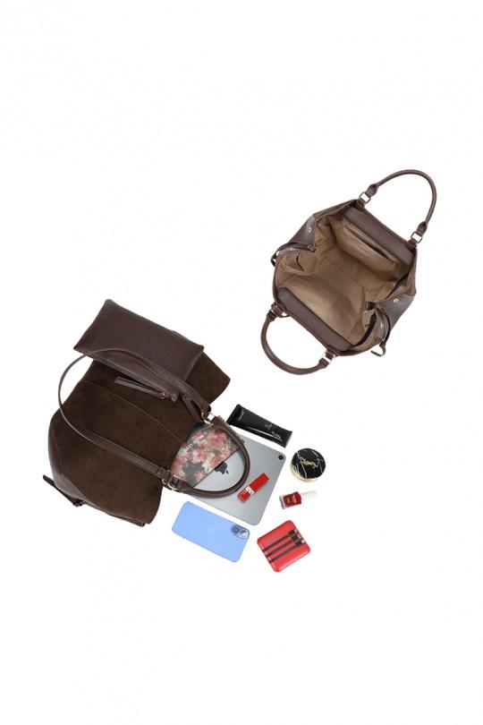 Tote bags Bags Khaki GALLANTRY - CHIC AMINI R-1996-7 Efashion Paris