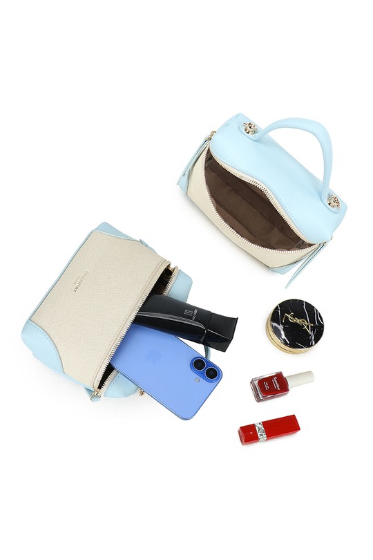 Sacs à main Maroquinerie Bleu clair GALLANTRY - CHIC AMINI KJ-62091 Efashion Paris