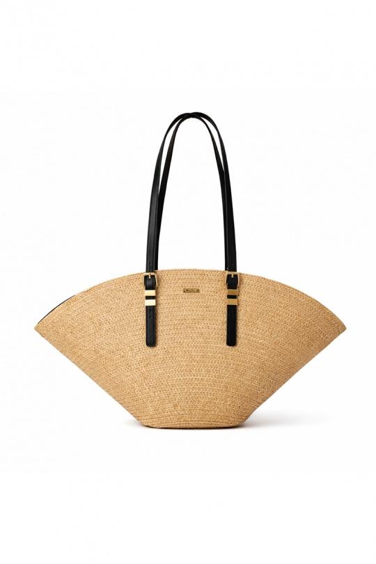 Cabas Maroquinerie Taupe foncé GALLANTRY - CHIC AMINI 26-260021-1 Efashion Paris