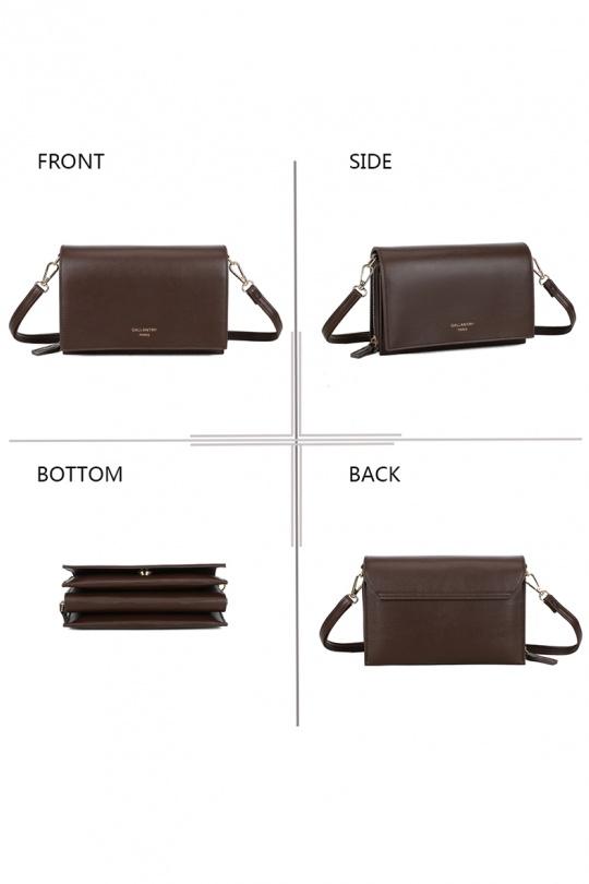 Bandoleras Marroquinería Coffee GALLANTRY - CHIC AMINI SF-69006-1 Efashion Paris