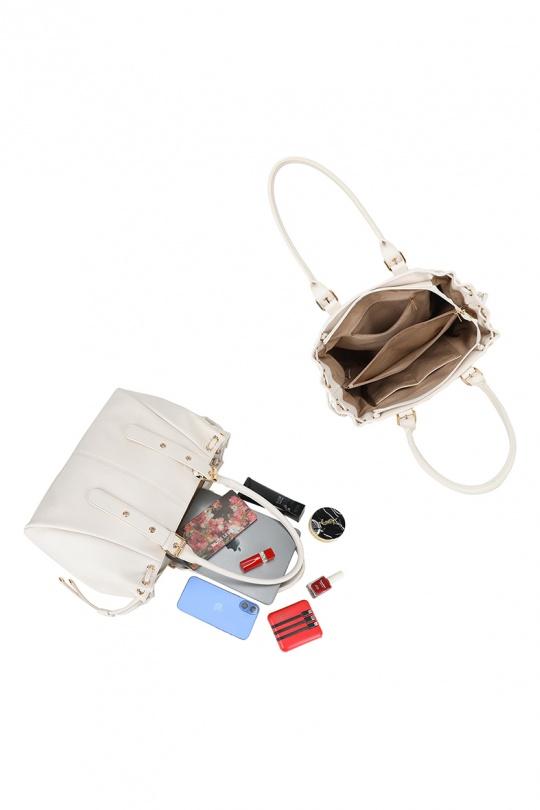 Cabas Maroquinerie Taupe GALLANTRY - CHIC AMINI R-62080-1B Efashion Paris