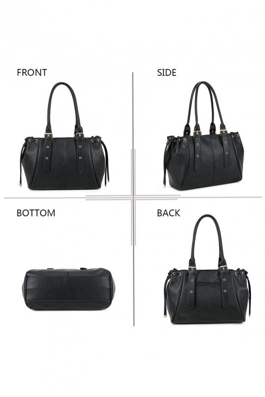 Cabas Maroquinerie Taupe GALLANTRY - CHIC AMINI R-62080-1B Efashion Paris