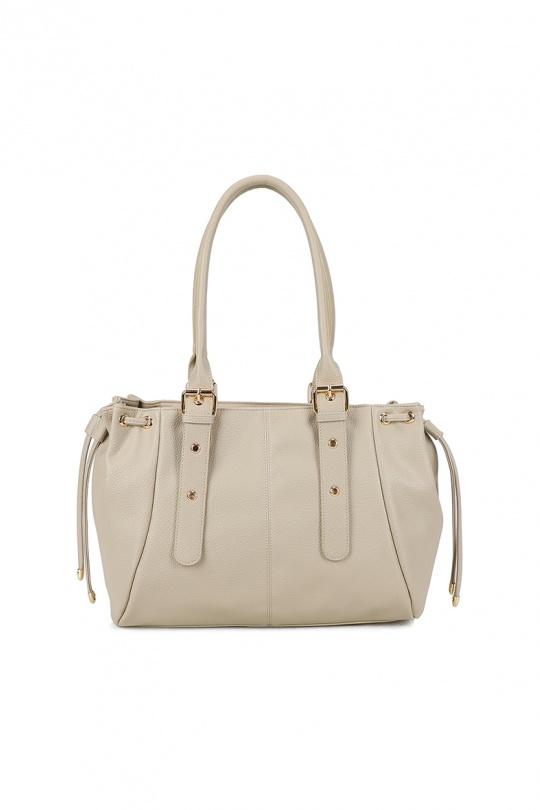 Cabas Maroquinerie Taupe GALLANTRY - CHIC AMINI R-62080-1B Efashion Paris