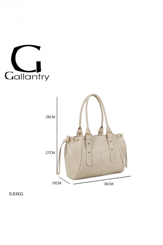 Cabas Maroquinerie Taupe GALLANTRY - CHIC AMINI R-62080-1B Efashion Paris