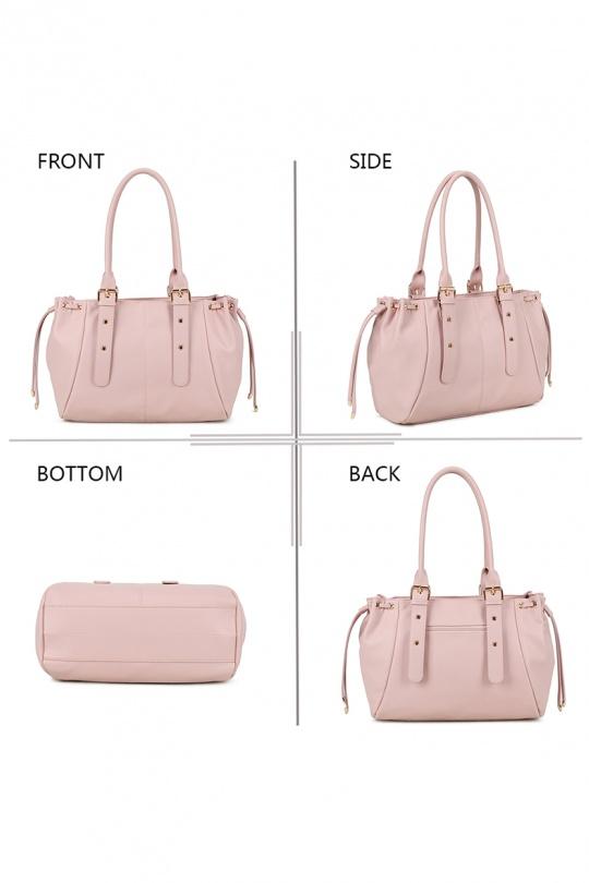 Cabas Maroquinerie Taupe GALLANTRY - CHIC AMINI R-62080-1B Efashion Paris