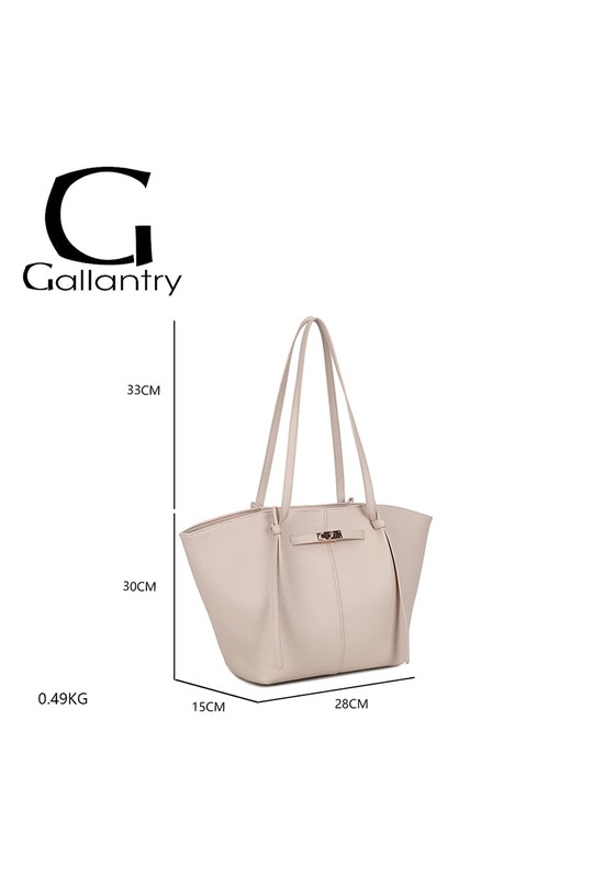 Cabas Maroquinerie Noir GALLANTRY - CHIC AMINI KJ-62083-2 Efashion Paris