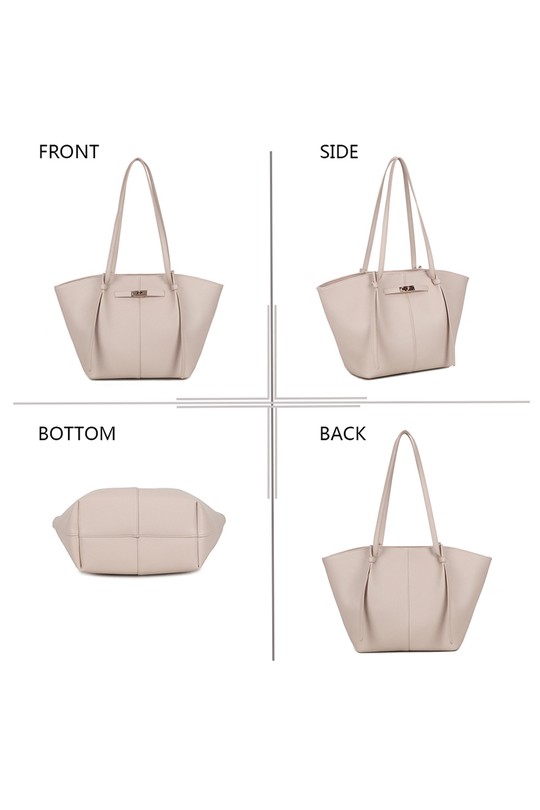 Cabas Maroquinerie Noir GALLANTRY - CHIC AMINI KJ-62083-2 Efashion Paris