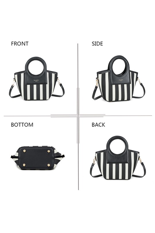 Sacs à main Maroquinerie Noir/blanc GALLANTRY - CHIC AMINI DG-5820 Efashion Paris