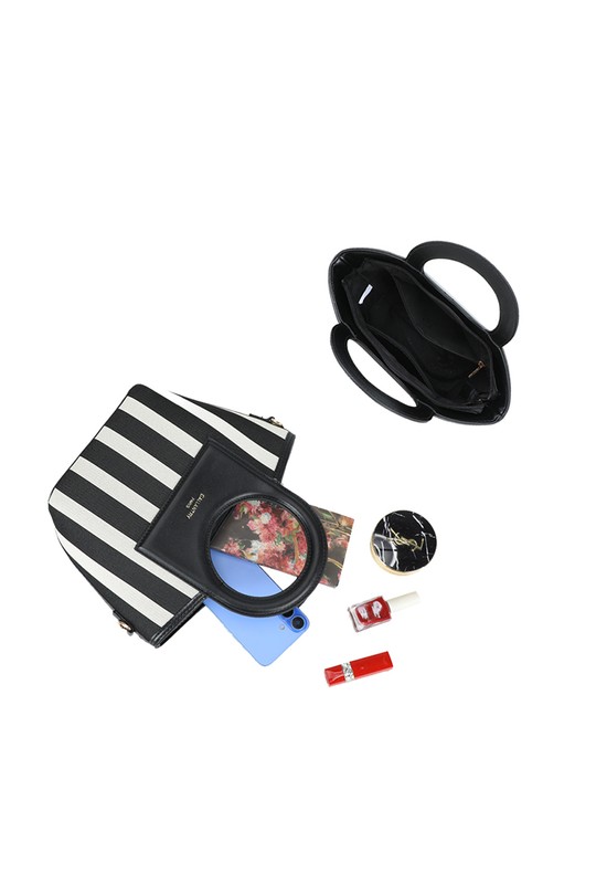 Sacs à main Maroquinerie Noir/blanc GALLANTRY - CHIC AMINI DG-5820 Efashion Paris