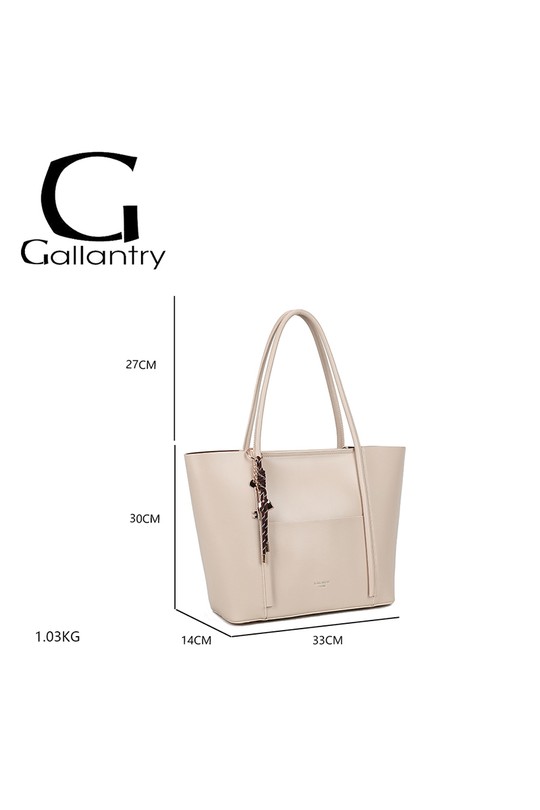 Cabas Maroquinerie Rose GALLANTRY - CHIC AMINI R-2031 Efashion Paris