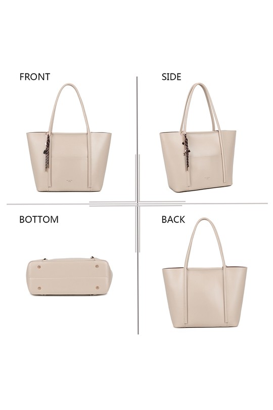 Cabas Maroquinerie Rose GALLANTRY - CHIC AMINI R-2031 Efashion Paris