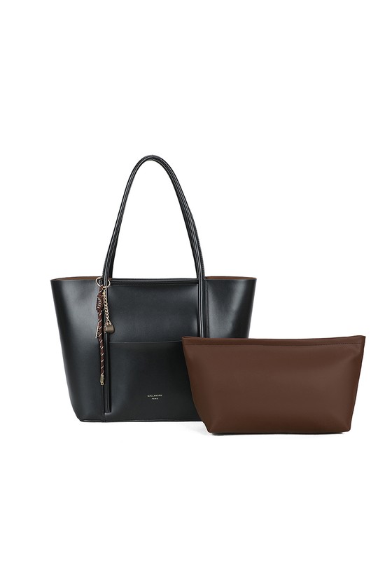 Cabas Maroquinerie Rose GALLANTRY - CHIC AMINI R-2031 Efashion Paris