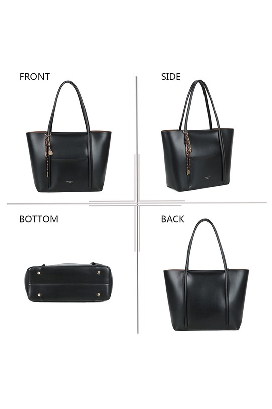 Cabas Maroquinerie Rose GALLANTRY - CHIC AMINI R-2031 Efashion Paris