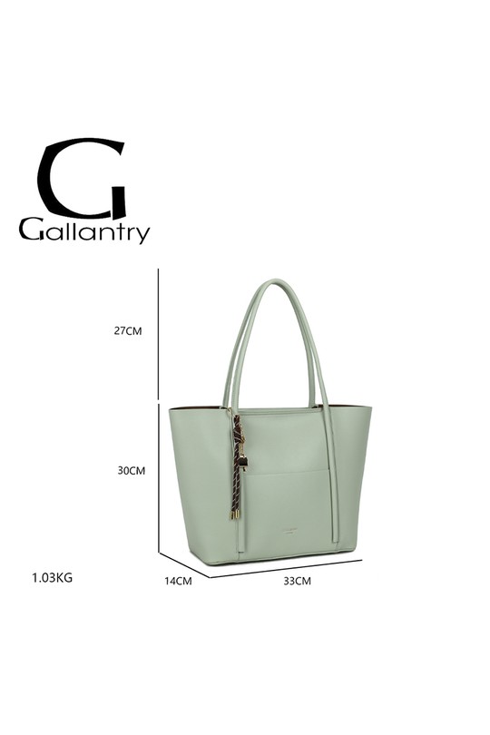 Cabas Maroquinerie Rose GALLANTRY - CHIC AMINI R-2031 Efashion Paris