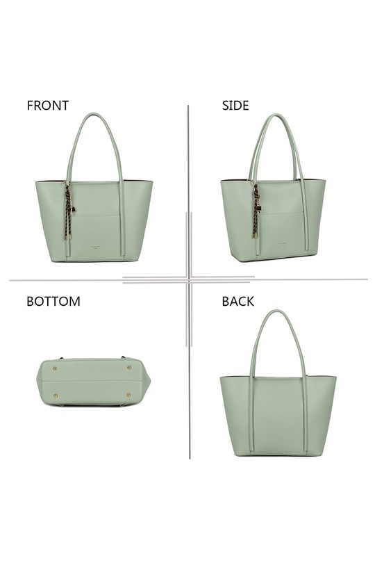 Cabas Maroquinerie Rose GALLANTRY - CHIC AMINI R-2031 Efashion Paris