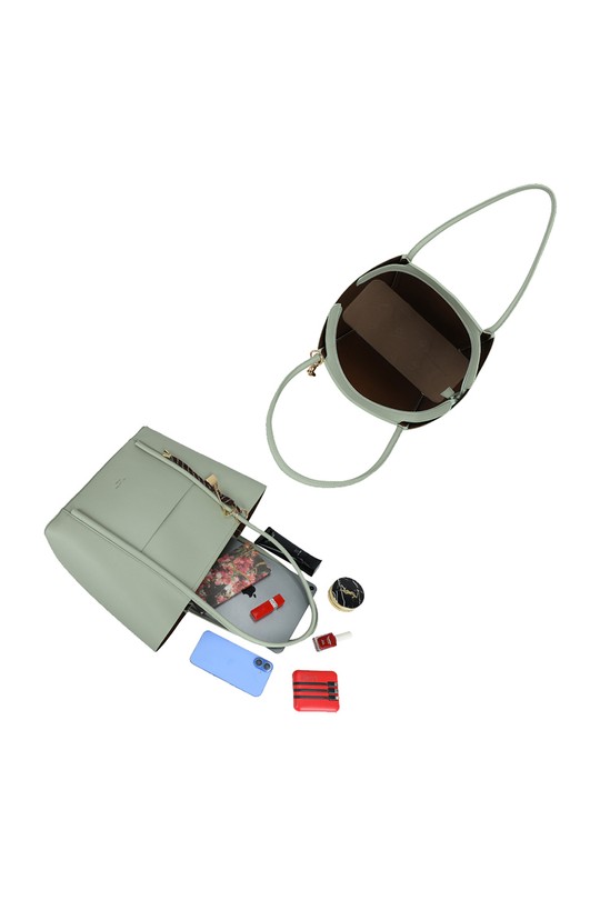 Cabas Maroquinerie Rose GALLANTRY - CHIC AMINI R-2031 Efashion Paris